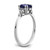 Sterling Silver Rhodium-plated Created Sapphire and Diamond Ring - RM-DA414449-6388