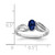 Sterling Silver Rhodium-plated Created Sapphire Ring - QB-230A8FBD-5371