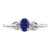 Sterling Silver Rhodium-plated Created Sapphire Ring - QB-81104DE8-4829