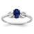 Sterling Silver Rhodium-plated Created Sapphire Ring - QB-8BD4D66F-1054