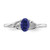 Sterling Silver Rhodium-plated Created Sapphire Ring - QB-BC78509D-5496