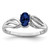 Sterling Silver Rhodium-plated Created Sapphire Ring - QB-C710A0AD-3382
