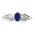 Sterling Silver Rhodium-plated Created Sapphire Ring - QB-EED5F254-2913