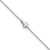 Sterling Silver Rhodium-plated Cross 9 inch with 1 inch Extension Anklet
