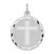 Sterling Silver Rhodium-plated Cross Disc Charm - QC-AE7E29D8-4341