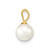 14k 6-7mm White Round Akoya Saltwater Cultured Pearl Pendant