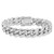 Sterling Silver Rhodium-plated Curb Link Men's 8.5in Bracelet - QG-234F9896-8905