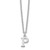 Sterling Silver Rhodium-plated Cutout Letter P Initial Necklace