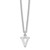 Sterling Silver Rhodium-plated Cutout Letter V Initial Necklace