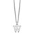 Sterling Silver Rhodium-plated Cutout Letter W Initial Necklace