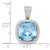 Sterling Silver Rhodium-plated CZ & Blue Crystal Pendant