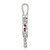 Sterling Silver Rhodium-plated CZ & June Glass Girl Pendant