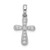 Sterling Silver Rhodium-plated CZ 2 Piece Cross Pendant