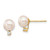 14k 6-7mm White Round Freshwater Cultured Pearl and .06 Carat Diamond Post Earrings - XF-C3FCFB85-8951