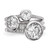 Sterling Silver Rhodium-plated CZ 3-Ring Set - QR-7E53DEC7-8286