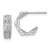 Sterling Silver Rhodium-plated CZ 3-Row Polished J-Hoop Post Earrings - QE-91CAEB4A-5016