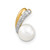 14k 6-7mm White Round FW Cultured Pearl and Diamond Pendant - XP-F3F09805-2334