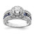 Sterling Silver Rhodium-plated CZ and Lab Created Sapphire Ring - QR-D96D2219-3924