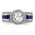Sterling Silver Rhodium-plated CZ and Lab Created Sapphire Ring - QR-D96D2219-3924
