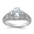 Sterling Silver Rhodium-plated CZ Antique Style Ring - QR-1E1E2491-9747