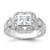 Sterling Silver Rhodium-plated CZ Antique Style Ring - QR-49B5AEAB-5652