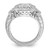 Sterling Silver Rhodium-plated CZ Antique Style Ring - QR-E8EC3EB1-9616