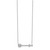 Sterling Silver Rhodium-plated CZ Arrow w/2in ext. Necklace