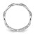 Sterling Silver Rhodium-plated CZ Bars & Oval Links Band - QR-F142B2EF-4484