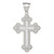 Sterling Silver Rhodium-plated CZ Budded Cross Pendant - QC-028F4733-5459