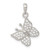 Sterling Silver Rhodium-plated CZ Butterfly Pendant - QC-1F84041D-3817