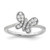 Sterling Silver Rhodium-plated CZ Butterfly Ring - QR-58880BC6-9623