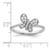 Sterling Silver Rhodium-plated CZ Butterfly Ring - QR-58880BC6-9623