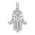 Sterling Silver Rhodium-plated CZ Chamseh Pendant