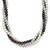 14k 6-7mm White/Gray/Black Near-Round Freshwater Cultured Pearl 3-Strand 18 inch Necklace