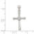Sterling Silver Rhodium-plated CZ Cross Pendant - QC-D8CD8571-8533