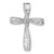 Sterling Silver Rhodium-plated CZ Cross Pendant Slide
