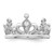 Sterling Silver Rhodium-plated CZ Crown Ring - QR-A7C73CB4-3248