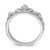 Sterling Silver Rhodium-plated CZ Crown Ring - QR-DD864B54-8453