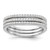 Sterling Silver Rhodium-plated CZ Curved 3 Band Set - QR-26DAD9FC-1789