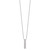 Sterling Silver Rhodium-plated CZ Dangle Bar Necklace