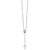 Sterling Silver Rhodium-plated CZ Diamond-cut Beaded 18 inch Rosary Necklace