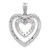 Sterling Silver Rhodium-plated CZ Double Heart Pendant