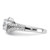 Sterling Silver Rhodium-plated CZ Double Row Ring - QR-79F2A543-7978