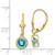 14k 6mm Blue Topaz Leverback Earrings - XL-9F0699CF-8832