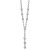 Sterling Silver Rhodium-plated CZ Drop Dangle 18in w/2in Ext. Necklace