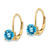 14k 6mm Blue Topaz Leverback Earrings - XL-A49C25C6-5600