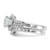 Sterling Silver Rhodium-plated CZ Engagement Ring and Band Set - QR-90904CC0-3499
