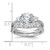 Sterling Silver Rhodium-plated CZ Engagement Ring and Band Set - QR-ACF3A4BE-1155