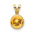 14k 6mm Citrine bezel pendant