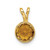 14k 6mm Citrine bezel pendant